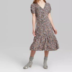WILD FABLE FLORAL PRINT DRESS ~ NWT ~ SIZE MEDIUM